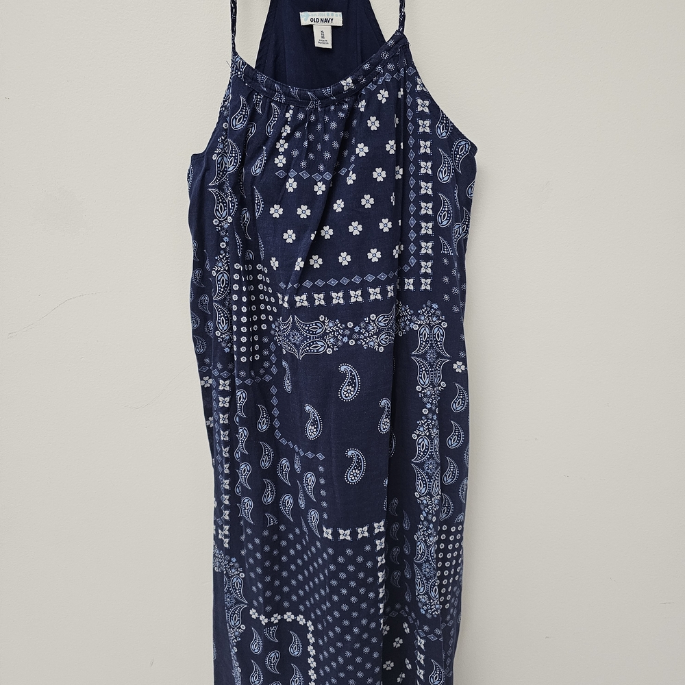 Old Navy Children's Blue Paisley Cotton Dress